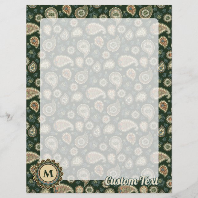 Prospectus 21,6 Cm X 24,94 Cm Motif Cypress Paisley (Devant)