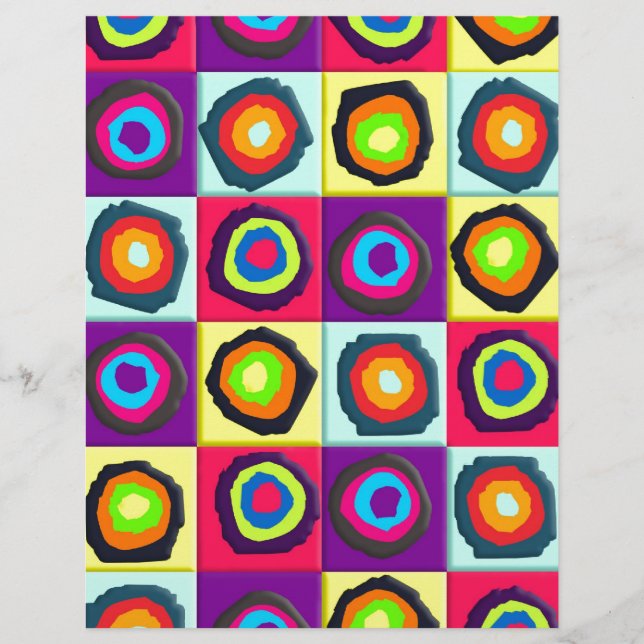 Prospectus 21,6 Cm X 24,94 Cm motif de cercles (Devant)