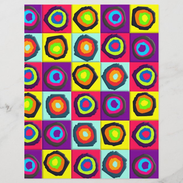 Prospectus 21,6 Cm X 24,94 Cm Motif de Cercles Colorés (Devant)