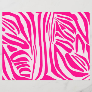 Prospectus 21,6 Cm X 24,94 Cm Motif imprimé zèbre rose