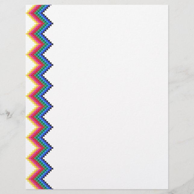 Prospectus 21,6 Cm X 24,94 Cm Motif Rainbow zigzag (Devant)