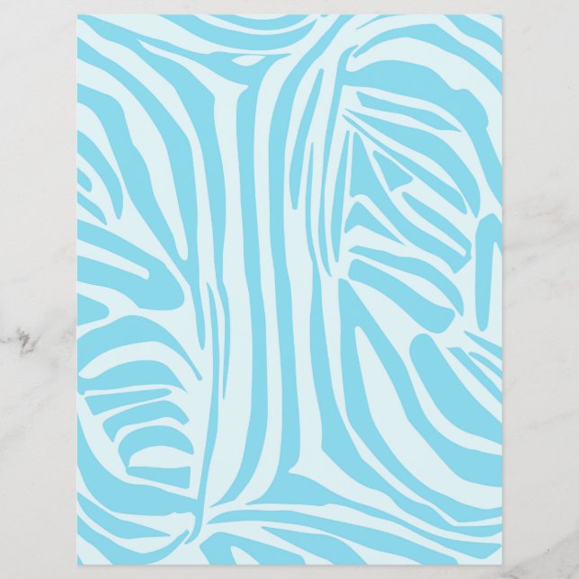 Prospectus 21,6 Cm X 24,94 Cm Motif Zèbre Bleu (Devant)