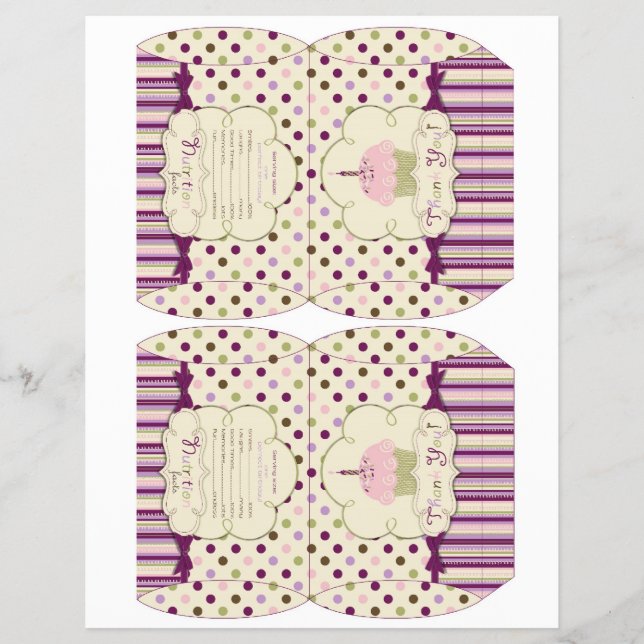 Prospectus 21,6 Cm X 24,94 Cm Mulberry Dot Candy Box Modèle (Devant)