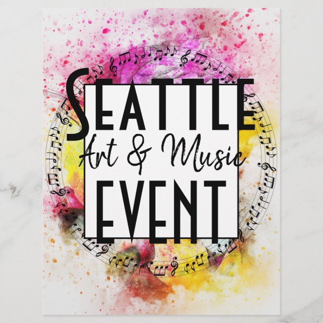 Prospectus 21,6 Cm X 24,94 Cm Music & Art Event (Devant)