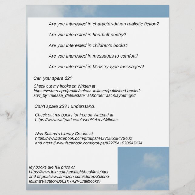 Prospectus 21,6 Cm X 24,94 Cm My Books Available  (Devant)