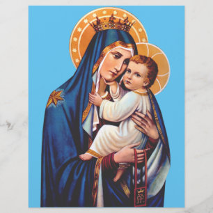 Prospectus 21,6 Cm X 24,94 Cm Notre-Dame du Mont-Carmel Art dévotionnel