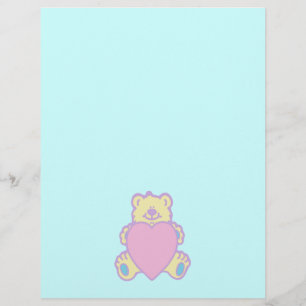 Prospectus 21,6 Cm X 24,94 Cm Nounours en peluche cœur d'amour