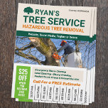 Prospectus 21,6 Cm X 24,94 Cm Numéro de téléphone du service de suppression d'ar<br><div class="desc">Logo d'arbre traditionnel sur arrière - plan vert foncé avec emplacement pour votre photo. Changez facilement la couleur de l'arbre.</div>