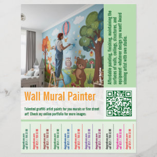 Prospectus 21,6 Cm X 24,94 Cm offre d'emploi Peintre en fresque murale Déchirure