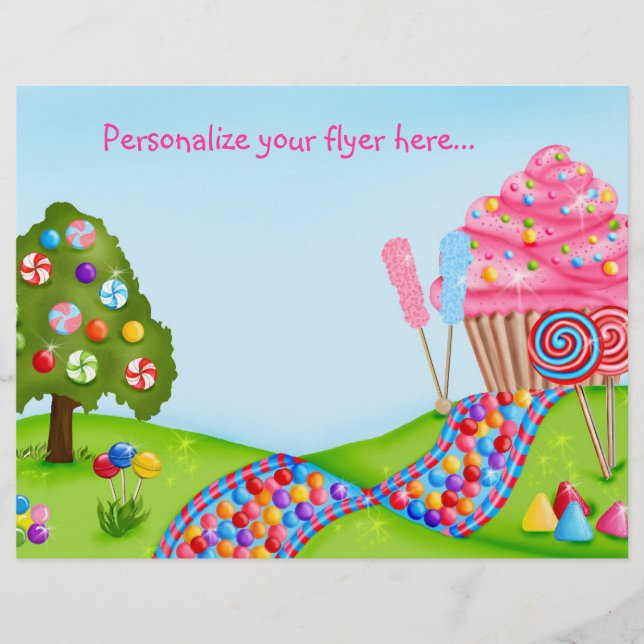 Prospectus 21,6 Cm X 24,94 Cm Oh Sweet Candyland Flyer / En-tête (Devant)