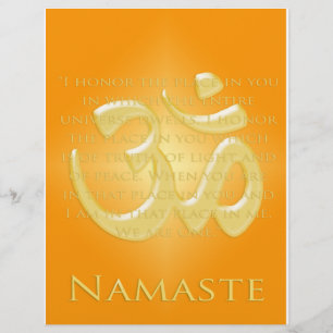 Prospectus 21,6 Cm X 24,94 Cm Om en Oranges & Or - Namaste