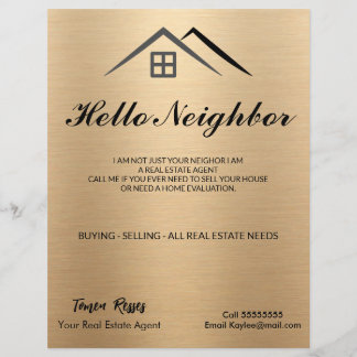 Prospectus 21,6 Cm X 24,94 Cm Or métallique luxueux