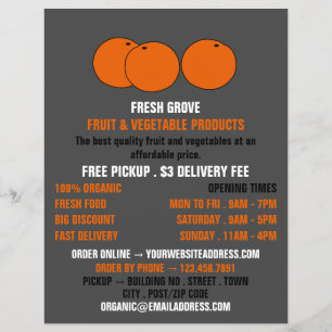 Prospectus 21,6 Cm X 24,94 Cm Oranges, Greengrocers Publicité