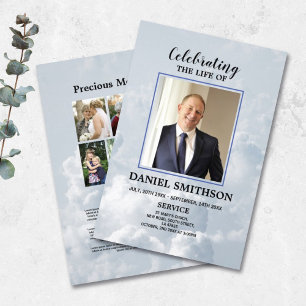 Prospectus 21,6 Cm X 24,94 Cm Ordre funéraire célébrant les nuages de vie