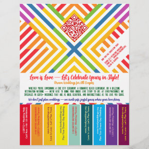 Prospectus 21,6 Cm X 24,94 Cm Organisateur de mariages LGBTQ+