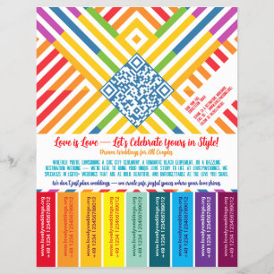 Prospectus 21,6 Cm X 24,94 Cm orgueil LGBTQ+ flyer à détacher