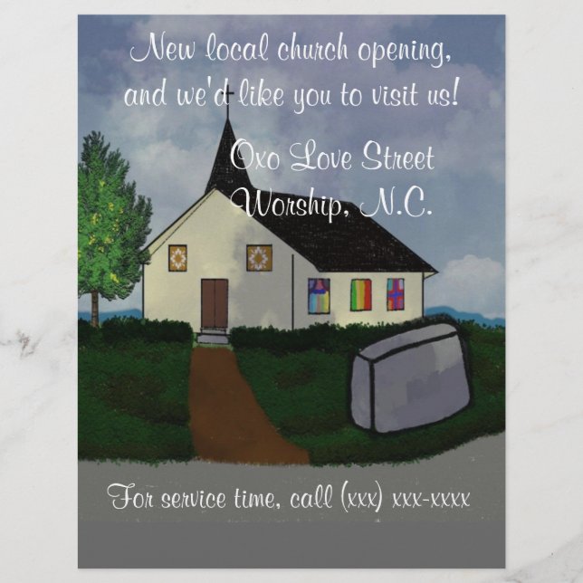 Prospectus 21,6 Cm X 24,94 Cm Ouverture de l'église (Devant)