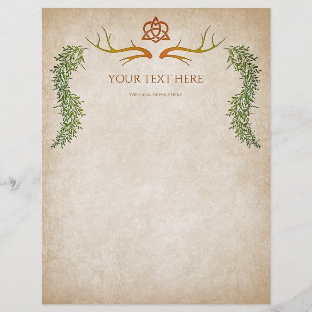 Prospectus 21,6 Cm X 24,94 Cm Pagan Handfasting Mariage (Devant)