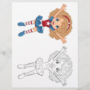 Prospectus 21,6 Cm X 24,94 Cm Page de coloriage fille danse mignonne