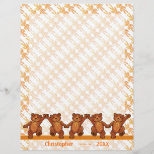 Prospectus 21,6 Cm X 24,94 Cm Pages personnalisées du scrapbook Nounours dansant