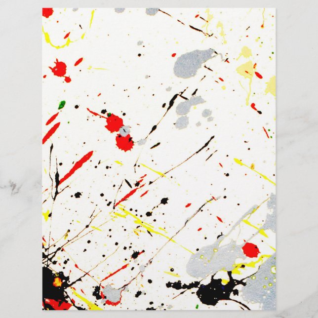 Prospectus 21,6 Cm X 24,94 Cm Paint Splatter (Devant)