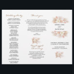 Prospectus 21,6 Cm X 24,94 Cm Pampas Florale Blanche Grass Tri Fold Wedding Prog<br><div class="desc">Design de charme avec aquarelle pampas herbe,  roses blanches,  fleurs d'anthurium rose,  sur arrière - plan blanc. Utilisez l'outil Personnaliser pour ajouter vos informations. Les articles correspondants peuvent être trouvés dans ma collection de fleurs de laiton Pampas.</div>