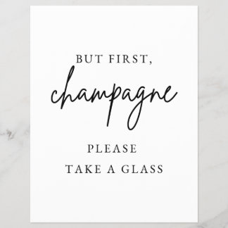 Prospectus 21,6 Cm X 24,94 Cm Panneau de mariage Champagne