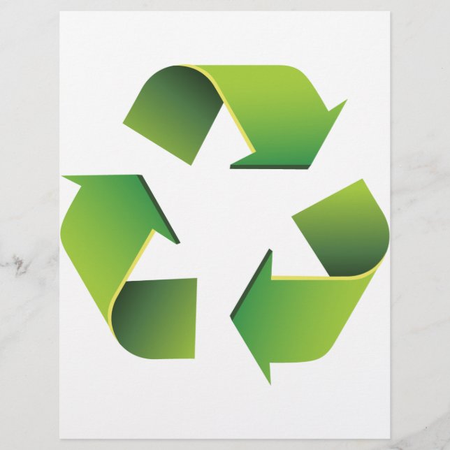 Prospectus 21,6 Cm X 24,94 Cm Panneau de recyclage (Devant)