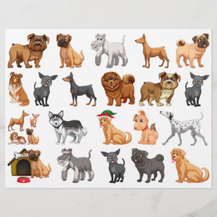 Prospectus 21,6 Cm X 24,94 Cm Papier à scandale pour Chiens de Chiens de Chiens