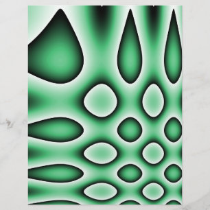 Prospectus 21,6 Cm X 24,94 Cm Papier Origami, Points et Larmes Abstraits Verts