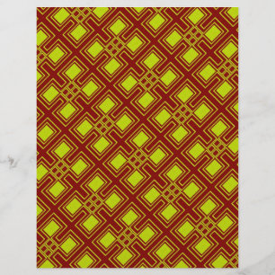 Prospectus 21,6 Cm X 24,94 Cm Papier Origami Rouge Jaune Personnalisable Loisir