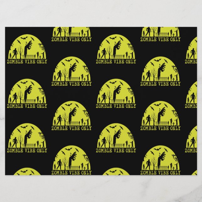 Prospectus 21,6 Cm X 24,94 Cm Papier scrapbook Vibes Zombie uniquement  (Devant)