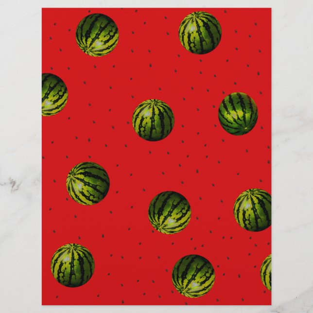 Prospectus 21,6 Cm X 24,94 Cm pastèque rouge et graines (Devant)