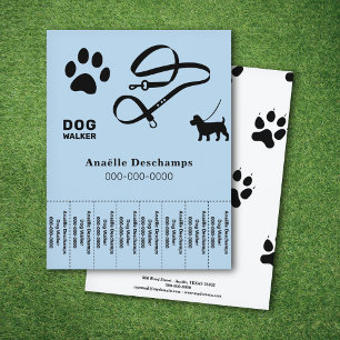 Prospectus 21,6 Cm X 24,94 Cm Paw & Leash - Chien Walker Tear Off Striers Flyer