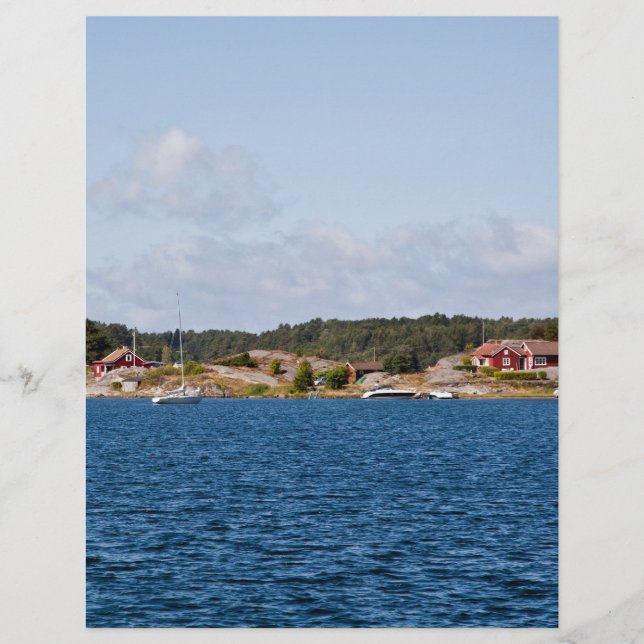 Prospectus 21,6 Cm X 24,94 Cm Paysage côtier idyllique (Devant)