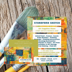 Prospectus 21,6 Cm X 24,94 Cm Peinture Abstraite multicolore, magasin de fournit