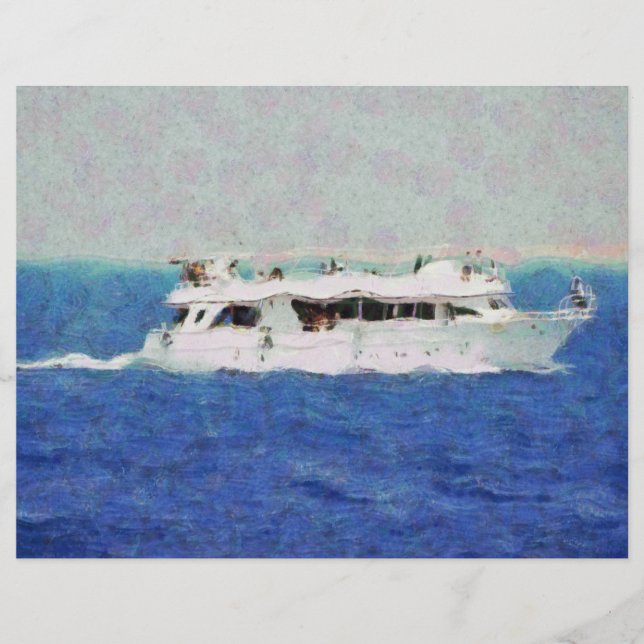 Prospectus 21,6 Cm X 24,94 Cm Peinture de bateau (Devant)