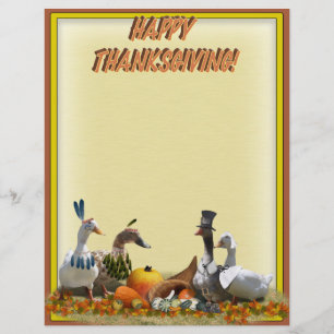 Prospectus 21,6 Cm X 24,94 Cm Pèlerin de Thanksgiving et Canards indiens