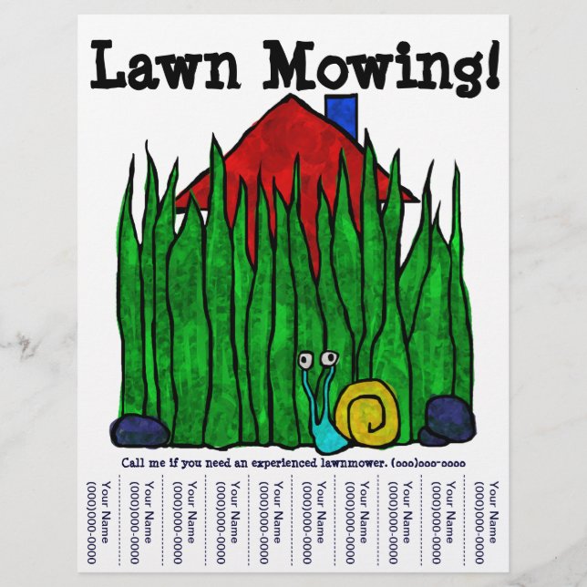 Prospectus 21,6 Cm X 24,94 Cm Pelouse Mowing ! Flyer (Devant)