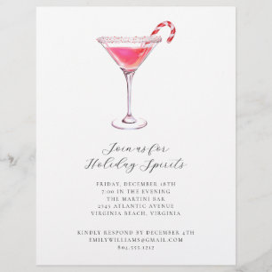 Prospectus 21,6 Cm X 24,94 Cm Pepperment Martini Holiday Cocktail Invitation de 