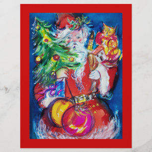 PROSPECTUS 21,6 CM X 24,94 CM PÈRE NOËL AVEC SAPIN DE NOËL ET CADEAUX