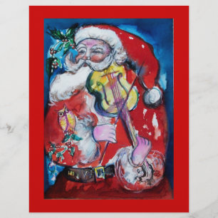 PROSPECTUS 21,6 CM X 24,94 CM PÈRE NOËL AVEC VIOLON