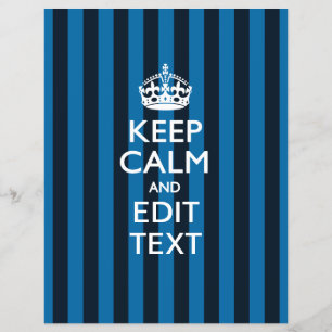 Prospectus 21,6 Cm X 24,94 Cm Personalisé KEEP CALM Votre texte sur les bandes b