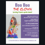 Prospectus 21,6 Cm X 24,94 Cm Personalised Photograph, Kids Entertainer, Clown<br><div class="desc">Personalised Photograph,  Kids Entertainer,  Clown Advertising Flyers By The Business Card Store.</div>