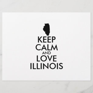 Prospectus 21,6 Cm X 24,94 Cm Personnalisable CONSERVEZ CALME et LOVE ILLINOIS