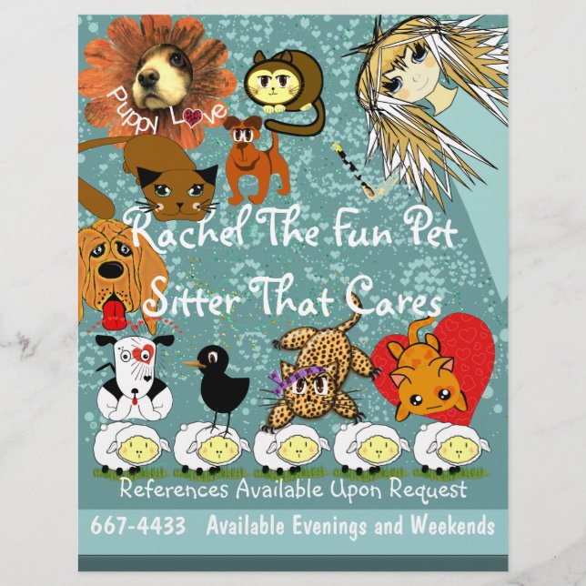 Prospectus 21,6 Cm X 24,94 Cm Pet Sitter Flyer (Devant)