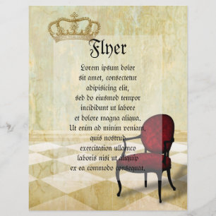 Prospectus 21,6 Cm X 24,94 Cm Petit Fauteuil Royal avec Couronne