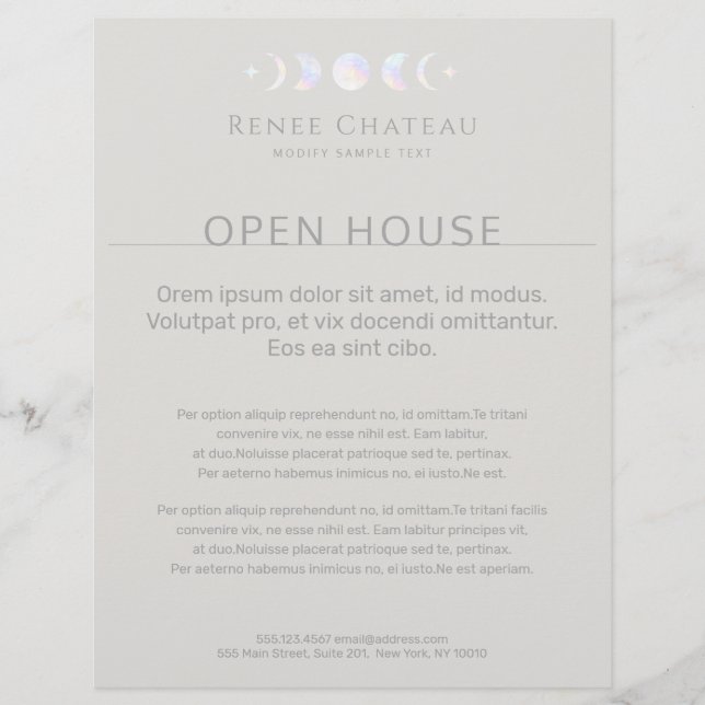 Prospectus 21,6 Cm X 24,94 Cm Phase de la lune (Devant)