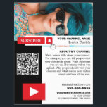 Prospectus 21,6 Cm X 24,94 Cm Photo personnalisée et code QR, Youtube - Vlogger<br><div class="desc">Photo personnalisée & QR Code,  Youtube - Flyer publicitaire Vlogger par The Carte de visite Store.</div>
