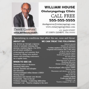 Prospectus 21,6 Cm X 24,94 Cm Photo personnalisée, Otolaryngologiste